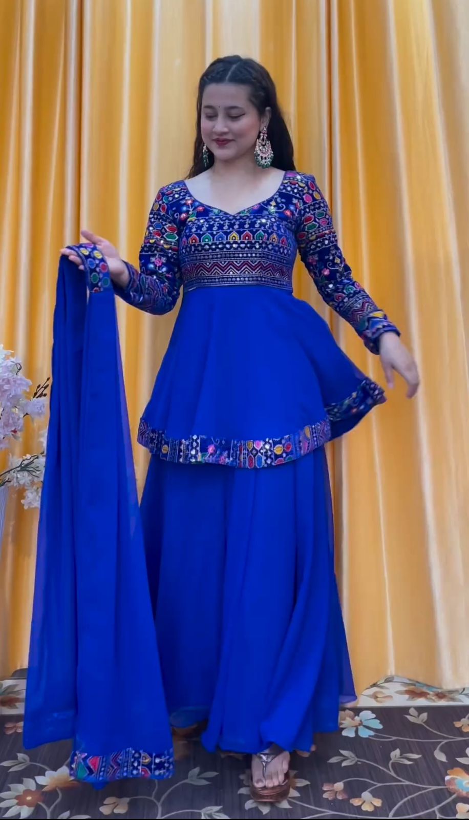 Pc 349 Faux Georgette Sharara Readymade Suits Wholesale Price In Surat